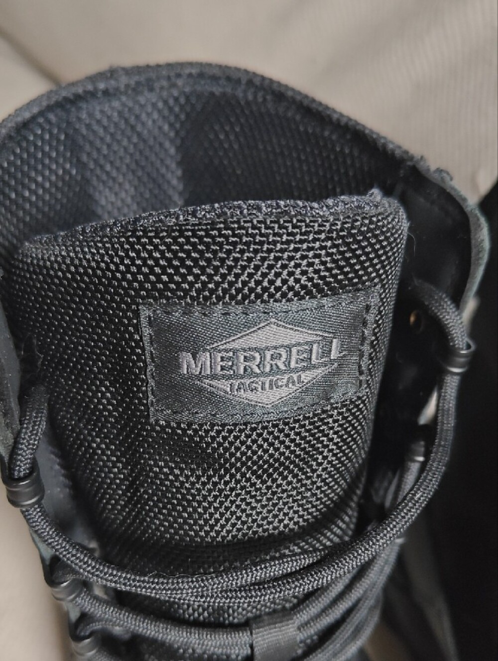 Merrell Men's Moab Black Tactical Lace-Up Boots - Picture 2 of 10